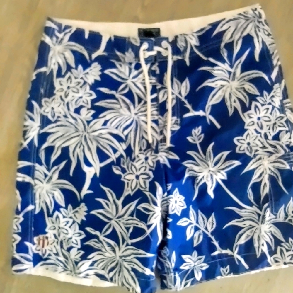 Polo Jeans Vtg Hawaiian Flowered Board Shorts By Ralph Lauren Size Xl Men' Lined
